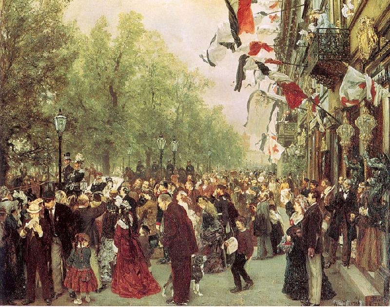 Adolph von Menzel William I Departs for the Front, July 31, 1870 oil painting image